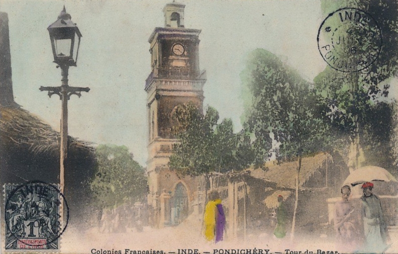 08-08 - Pondichery - clocher grand bazar - 3